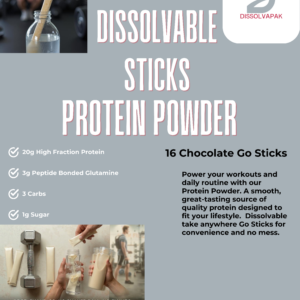 Dissolvapak Protein Stick Pack – Chocolate 8 Day Sample Pack (16 sticks)